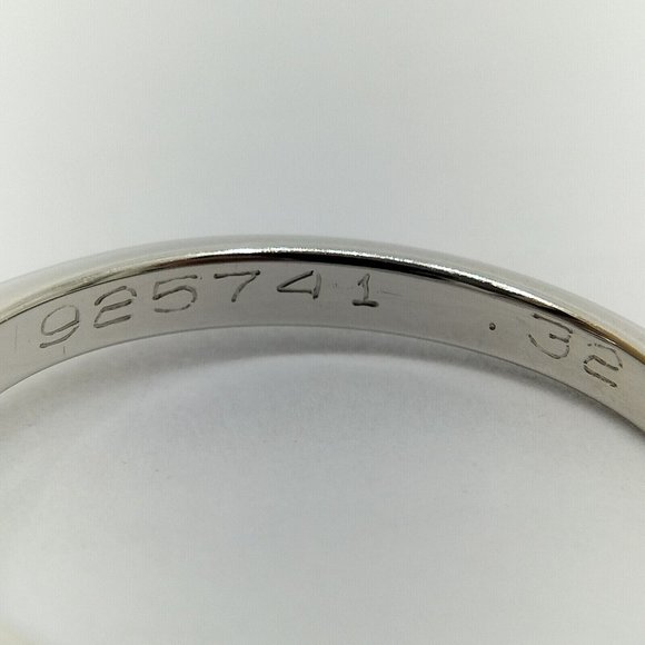 AUTH Tiffany and Co. Ring Solitaire Diamond VVS2 0.34ct Platinum Gold Ring 5 3/4 - Picture 6 of 9